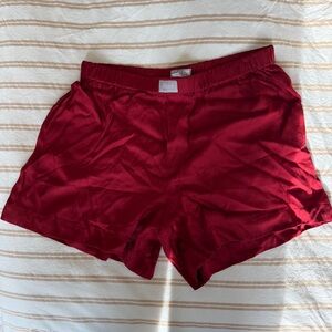Red Satin Boxer Shorts